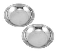 GALPADA Platos de Pesaje de Acero Inoxidable 2 Piezas Bandeja de Repuesto para Básculas Mecánicas Diámetro 25 CM Accesorio Resistente para Cocina Laboratorio E Industria