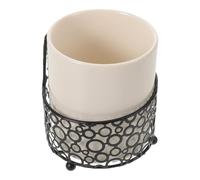 GALPADA Porta Cucharas Cerámico Negro Grande para Barra de Café, Organizador Vertical de Utensilios de Cocina, Soporte para Agitadores y Palitos, Tarro Resistente para Menaje Cocina,