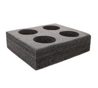 GALPADA Portavasos para Llevar de 4 Agujeros en Espuma Perlada Negra Bandeja Portabebidas Ligera y Resistente para Té Leche Café y Bebidas Frías Soporte Práctico para Reutilizable