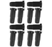 GALPADA Protector de Tope de Rueda para Silla de Plástico Negro Efecto Silencioso, 12 Piezas, Cubrepiernas Adecuado para Uso en Casa o Biblioteca