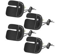 GALPADA Protectores de Dedos de Doble Capa para Tiro Recurvo Ajustables Banda Elástica 4 Piezas en Negro Lengüeta de Protección Portátil para Exteriores y Precisión Avanzada en Tiro