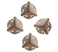 GALPADA Protectores de esquinas de metal vintage de latón 4 piezas para cajas de madera y joyeros con función anticolisión y estabilización estructural