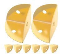 GALPADA Protectores de Esquinas Diseño Único de 90 Grados de Hierro Dorado Instalación Fácil, Paquete de 8 Piezas para Protección Versátil para Muebles de Madera y Gabinetes
