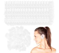 GALPADA Protectores de Oídos Desechables para Uso Cómodo y Seguro Transparentes 200 Piezas Suaves al Tacto Refuerzo Elástico Doble para Teñir Cabello y Ducha