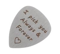 GALPADA Púa de Guitarra de Acero de Titanio Tallada Texto I Pick You, Accesorio para Ukelele y Guitarra, Flexible y Cómoda para Práctica Musical, Diseño Duradero para Músicos