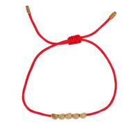 GALPADA Pulsera de Amistad Tejida a Mano, Pulsera Decorativa de Hilo Rojo Cuentas de Cobre Irregulares, Unisex, para Uso Diario y Viajes, Ajuste Cómodo y Diseño Creativo