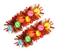 GALPADA Pulsera de Carnaval de Plástico 2 Piezas Cascabeles Decorativos en Rojo para Fiesta y Espectáculo de Baile, Accesorio de Muñeca para Carnaval y Eventos Festivos