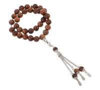GALPADA Pulsera de Cuentas de Madera de Flor de Sándalo 33 Piezas Grandes, Cuentas de Tasbih Islámicas Hechas a Mano, Pulsera de Meditación Árabe Natural para Oración y Uso Unisex