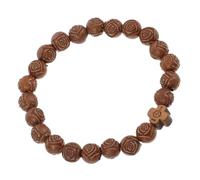 GALPADA Pulsera De Cuentas De Rosa De Imitación Joyería Cruz Pulsera Cristiana