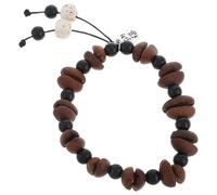 GALPADA Pulsera Marrón de Granos de Café Auténticos Elástica Hecha a Mano Aroma Natural, Accesorio Único y Estilo Distintivo para Apasionados del Café