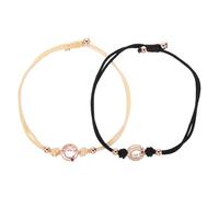 GALPADA Pulseras Táctiles Vibratorias para Parejas a Distancia, Ajustables, Diseño Detección de Latido del Corazón, Ideales para Compromisos y Aniversarios