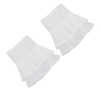 GALPADA Puños de Encaje Desmontables para Mujer Accesorios de Manga Falsa Diseño de Encaje en Capas Ideales para Vestidos de Novia Disfraces Victorianos y Eventos Formales