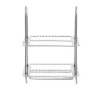 GALPADA Rack de Acero Inoxidable para Portaobjetos de 26 Posiciones Soporte para Cubeta de Tinción, Adecuado para Microscopía y Trabajos de Laboratorio