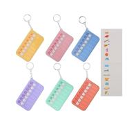 GALPADA Rastreador de Hábitos Pegatinas de Productividad, Tabla de Tareas de Abs, Llavero Planificador Flexible y Visual para Uso Mensual y Escolar, Paquete de 6 Piezas
