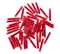 GALPADA Recambios Profesionales para Bolígrafos Estilográficos 100 Piezas Tinta Líquida Roja Tamaño Estándar Corto para Estudiantes y Oficina, Recargas para Plumas Embalaje Autosealable