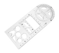 GALPADA Regla Geométrica Multifuncional Plástico y Patrones, Herramienta Versátil para Dibujo Técnico para en Oficina y Diseño