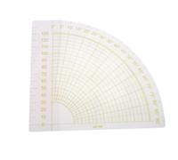 GALPADA Regla Líneas Finas y Claras de Acrílico Blanco en Forma de Abanico de Patchwork Fácil de Medir y Marcar para Quilting y Dibujo