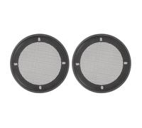 GALPADA Rejillas Protectoras de Malla para Altavoces de Coche 4 Pulgadas Negras, Accesorio de Red para Subwoofer, Cubierta Decorativa y Protectora para Altavoces de Audio, Pack de 2