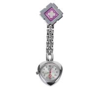 GALPADA Reloj de Bolsillo Médico Clip en Forma, Estilo Elegante, Aleación Duradera, Puntero Luminoso y Fácil Instalación, Adecuado para Enfermeras en Entornos