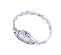 GALPADA Reloj De Cuarzo para Dama Noble Estilo Sencillo Caja De Metal Plateado Esfera Blanca para Mujer Uso Diario Diseño Clásico