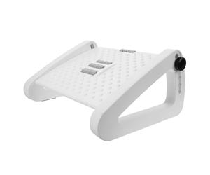 GALPADA Reposapiés de Masaje Rodillo, Ajustable, para Oficina y Hogar | Plástico Blanco, Bordes Redondeados y Superficie Lisa, Apoyo para Sentadillas, Uso en Salón y Base