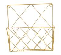 GALPADA Revistero de Hierro Dorado para Pared, Estante Organizador Multiusos Colgante, Porta Libros y Revistas, Almacenamiento Compacto para Hogar y Oficina, Estantería Metálica