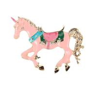GALPADA Rhinestone Horse Lapel Pin Enamel Zodiac Brooch For Chinese Year Crystal Occasion Accessory