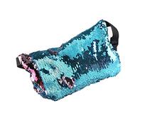 GALPADA Riñonera Lentejuelas Doble Color para Mujeres Bolso Deportivo Casual De Cintura Azul Rosa