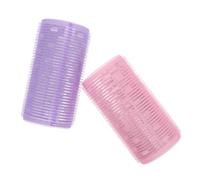GALPADA Rizadores de Pelo Manuales Jumbo 2 Piezas Núcleo de Aluminio, sin Calor, para Volumen y Ondas Naturales, Colores Rosa y Morado, Herramienta de Peinado para Cabello Fino y Corto