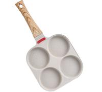 GALPADA Sartén Antiadherente para Tortillas Japonesa de 4 Compartimentos, Aluminio Recubrimiento Duradero, Color Blanco, Mini Sartén Multifuncional para Desayuno y Cocina Doméstica