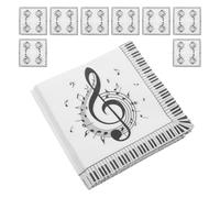 GALPADA Servilletas Notas Musicales Desechables 40 Unidades Cuadradas para Cumpleaños y Fiestas Navideñas Papel Decorativo para Eventos Temáticos
