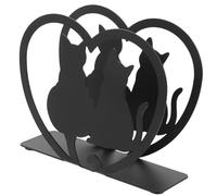 GALPADA Servilletero de Hierro Forma de Gato, Soporte para Servilletas de Mesa, Dispensador Metálico Decorativo para Cocina, Restaurante y Oficina, Accesorio Compacto y Resistente