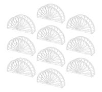 GALPADA Servilleteros de Mesa Transparentes de Plástico, Forma de Abanico, Paquete de 10 Unidades, Tamaño Estándar, para Uso en Restaurantes, Oficinas y Hogar