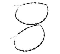 GALPADA Set de 2 Gargantillas de Terciopelo Negro para Mujer Colgante de Corazón, Diseño Cómodo y Versátil para Uso Diario y Estilo Moderno