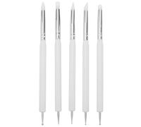 GALPADA Set de 5 Bolígrafos de Silicona para Esculpir Cerámica Doble Punta para Técnicas de Punteado y Modelado en Arcilla Polimérica y Manualidades