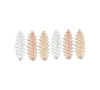 GALPADA Set de 6 Pinzas Pelo Forma de Hoja y Perlas, Accesorios Cabello de Hierro, Fáciles y Cómodas para Mujeres y Niñas en Viajes y Festivales