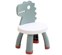 GALPADA Silla para Pequeños Respaldo de Dinosaurio, Taburete Anticaídas Verde, Plástico Resistente y Antideslizante para Aprendizaje en Casa y Jardín de Infantes