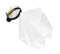 GALPADA Sombrero De Novia Sombrero De Capitanes De Novia Sombreros De De Yate Accesorio Para El Cabello Para Mujer Traje De Accesorios De Boda Paño