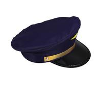 GALPADA sombrero de piloto gorras de piloto para hombre gorras de piloto para mujer sombreros de piloto gorra piloto gorra de piloto de disfraces sombrero de azafata paño Azul