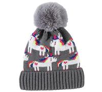 GALPADA Sombrero De Unicornio En Jacquard Gorro De Invierno Para Bebé Con Pompón Bebé Gorro De Invierno Sombrero Recién Nacido Acrílico Chica Niño Sombrero Jacquard