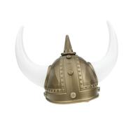 GALPADA Sombrero Vikingo de Cuerno Dorado, Casco Guerrero Romano para Disfraz de Mascarada, Accesorio Ligero para Fiesta de Carnaval y Halloween, Sombrero de Fiesta para Hombre,