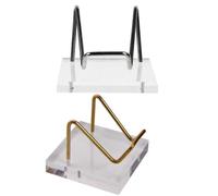 GALPADA Soporte de Exhibición para Minerales y Bolas de Cristal, Base de Acrílico y Metal Resistente, Diseño Simple y Elegante para Galerías de Arte y Bodas, Pack de 2 Unidades