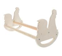 GALPADA Soporte de Madera para Gallinas Forma de Pollo Beige, Resistente al Desgaste y Jugable, Adecuado para Gallineros y Crianza de Aves Domésticas