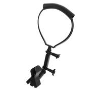 GALPADA Soporte de Micrófono de Cuello Ajustable para Cantar al Aire Libre, Diseño Portátil y Ergonómico con Abrazadera de Plástico y Metal para Músicos y Magos