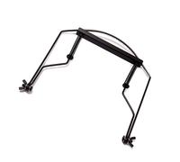 GALPADA Soporte para Armónica de 10 Agujeros Negro, Accesorio de Mástil de Acero Inoxidable, Soporte Ajustable para Armónicas Musicales, Adecuado para Tocar Manos Libres