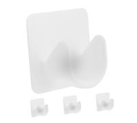 GALPADA Soporte para Barra de Cortina de Ducha Adhesivo 4 Piezas Clip Abs sin Taladro Fácil Montaje en Superficies Lisas para Baño y Puertas