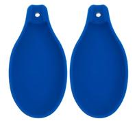 GALPADA Soporte para Cucharas de Silicona Azul, Ligero y Apilable, Adecuado como Almohadilla para Cuchara en Cocina Doméstica, Paquete de 2 Unidades