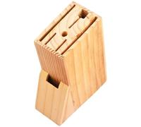 GALPADA Soporte para Cuchillos Cocina Multifuncional Madera Natural Organizador de Cuchillos Ranuras para Varios Tamaños Soporte Estable Utensilios de Cocina Adecuado para Encimeras