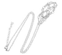 GALPADA Soporte para Hacer para Hueca Piedra Collar Plata de de Metal Accesorio de en Días Obsequios y Navidad