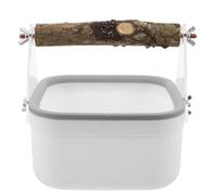 GALPADA Soporte para Percha de Pájaros Pequeños con Diseño de Liberación Rápida y Bandeja Separadora de Excrementos, Accesorio para Jaulas de Pájaros y Entrenamiento en Interiores